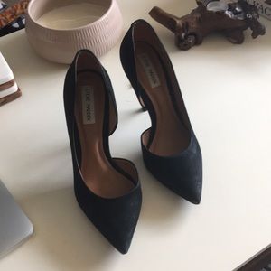 Steve Madden Black Pointed Dorsay Pump Stilettos
